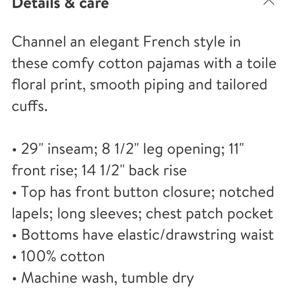 Petite Plum NWOT Cotton Floral Pajamas 🔥No Offer Item🔥 - Picture 3 of 7